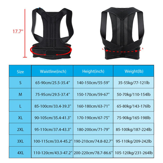 New Upper Back Posture Corrector - Clavicle Support, Back Straightening Shoulders Brace Strap