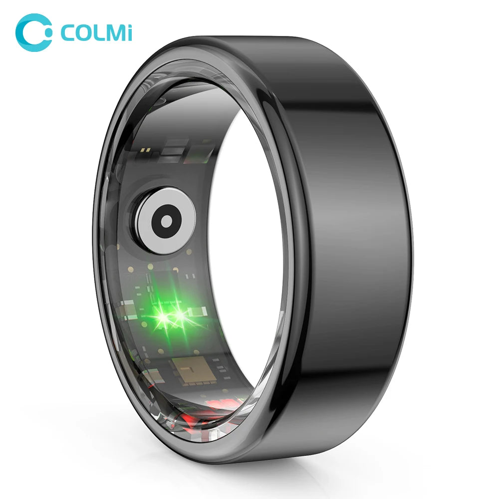 COLMI R02 Smart Ring - Military Grade Titanium Steel, Health Monitoring, IP68 & 3ATM Waterproof, Multi-sport Modes