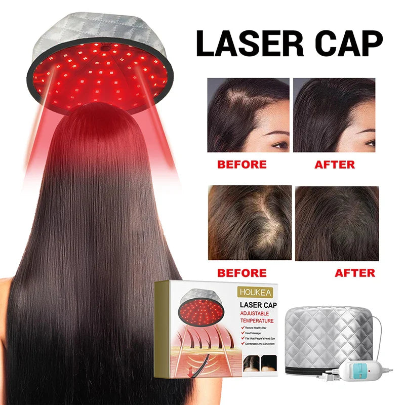 Hair Regeneration Damage Repair Anti Frizzy Hair Scalp Message Laser Cap